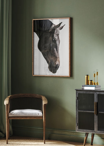 Gentle Equine Gaze | Poster - Room Interior 2