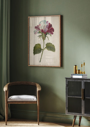 Vibrant Geranium Bloom | Poster - Room Interior 2