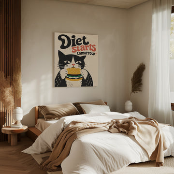 Hungry Cat Diet Tomorrow | Canvas - Room Interior 2