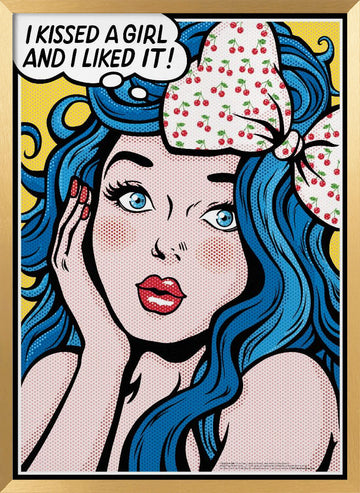 Pop Art Confession | Poster - Gold Frame Interior