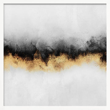 Elegant Abstract Gold | Poster - White Frame Interior
