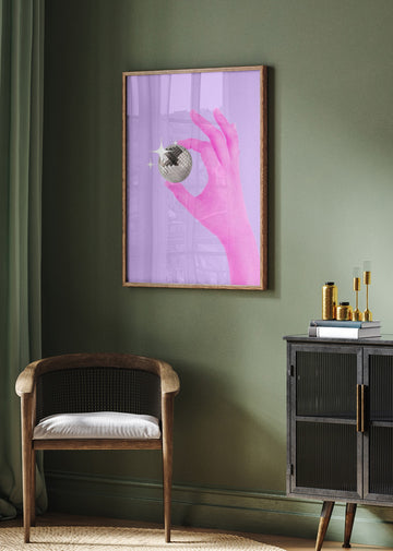 Pink Glow Sphere | Poster - Room Interior 2