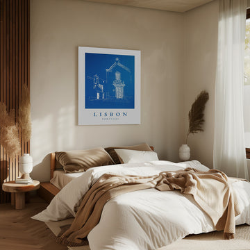 Blue Lisbon Street | Canvas - Room Interior 2