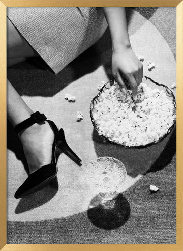 Popcorn and Heels | Poster - Gold Frame Interior