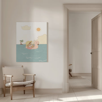 Relaxing Flamingo Float | Canvas - Room Interior 1