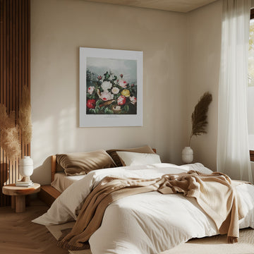 Roses from The Temple of Flora (1807) | Canvas - Room Interior 2