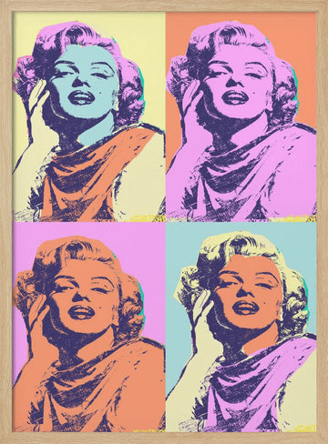 Iconic Pop Art Beauty | Poster - Wood Frame Interior