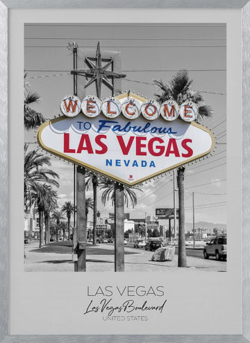 Fabulous Las Vegas Welcome | Poster - Silver Frame Interior