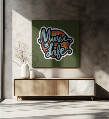 Groovy Music Is Life | Canvas - Room Interior 2