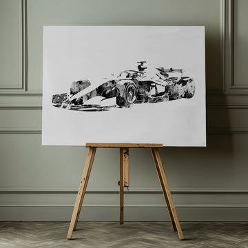 Abstract Formula Racer | Canvas - Room Interior 1