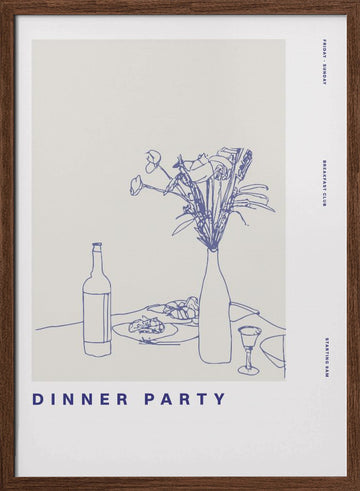 Elegant Gathering | Poster - Walnut Frame Interior