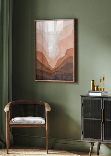 Earthy Mountain Layers | Poster - Room Interior 2