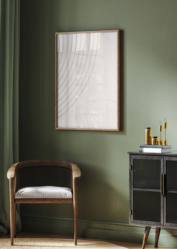Curved White Texture | Poster - Room Interior 2