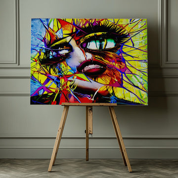 Vibrant Shattered Woman | Canvas - Room Interior 1