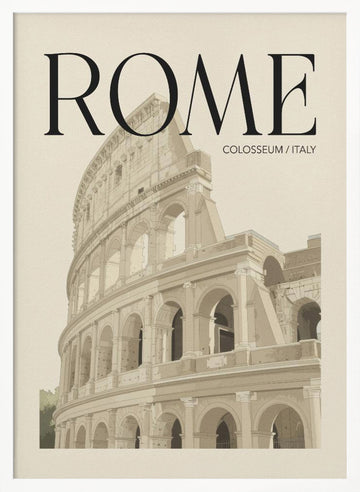 Ancient Rome Colosseum | Poster - White Frame Interior