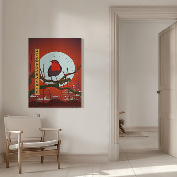 Twilight Robin Perch | Canvas - Room Interior 1