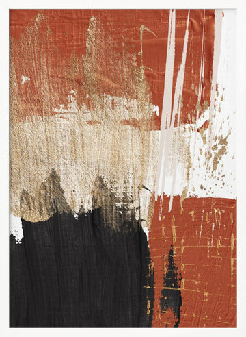 Bold Terracotta Abstract | Poster - White Frame Interior