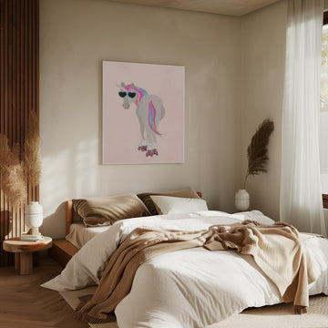 Roller Skating Unicorn | Canvas - Room Interior 2