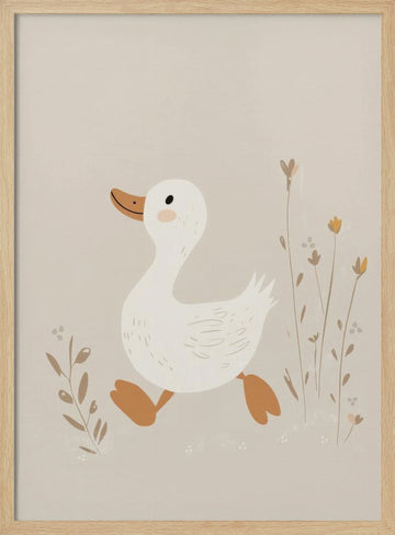 Wandering Duckling | Poster - Wood Frame Interior