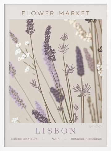 Purple Lavender Blooms | Poster - White Frame Interior