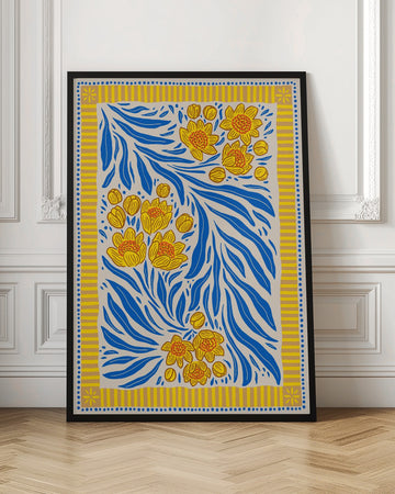 Vibrant Floral Pattern | Poster - Room Interior 1