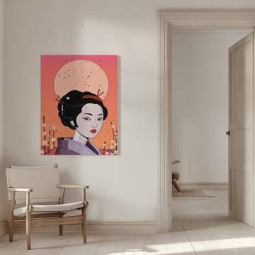 Geisha Moon Blossom | Canvas - Room Interior 1