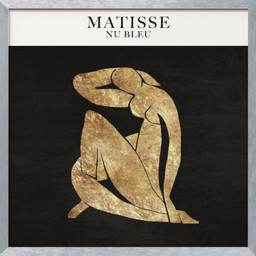 Golden Silhouette | Poster - Silver Frame Interior