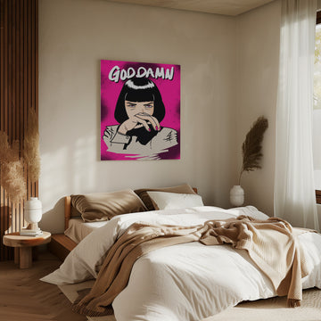 Sassy Pop Art Woman | Canvas - Room Interior 2