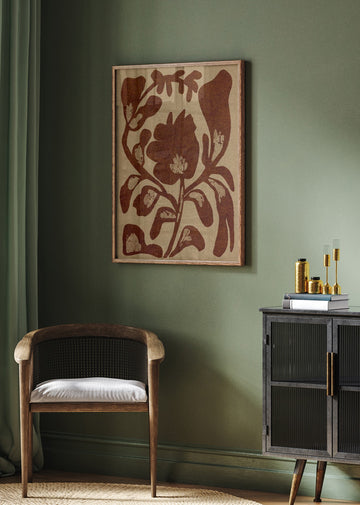 Earthy Floral Motif | Poster - Room Interior 2