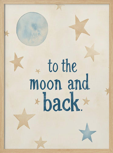 Lunar Love Journey | Poster - Wood Frame Interior