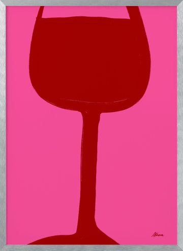 Red Wine | Poster - Silver Frame Interior