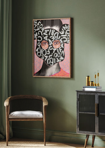 Vibrant Letter Mask Portrait | Poster - Room Interior 2