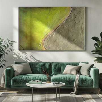 Vibrant Green Gold Texture | Poster - Room Interior 1