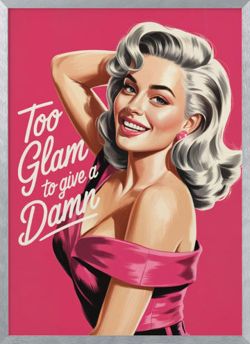 Glamorous Sassy Woman | Poster - Silver Frame Interior