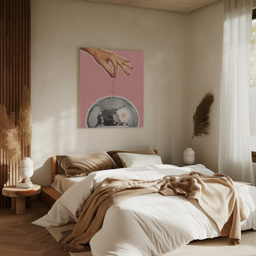 Retro Disco Hand | Canvas - Room Interior 2