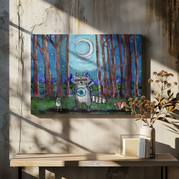 Moonlit Forest Concert | Canvas - Room Interior 2