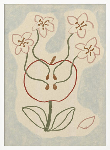Blooming Apple Blossoms | Poster - White Frame Interior