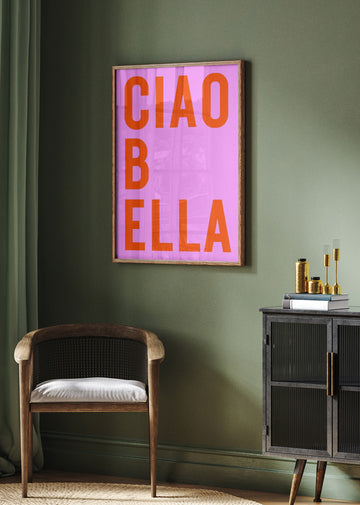 Ciao Bella Words | Poster - Room Interior 2