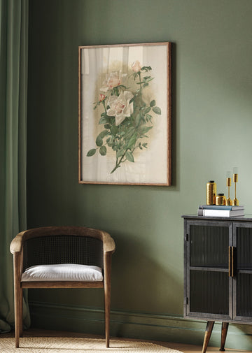 Duchesse De Vallombrosa Roses | Poster - Room Interior 2