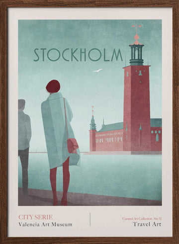 STOCKHOLM 2 - Stockholm City Hall | Poster - Walnut Frame Interior