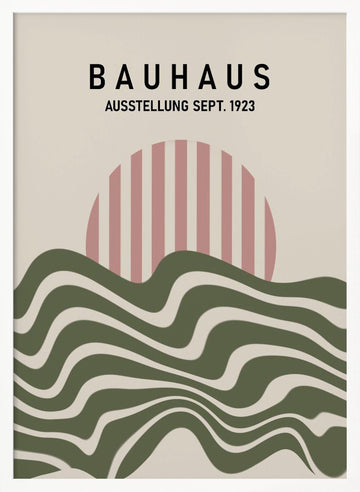 Bauhaus Desert Sun | Poster - White Frame Interior