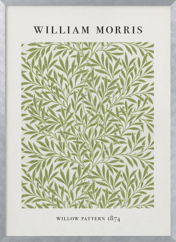 Willow Pattern | Poster - Silver Frame Interior