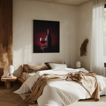 Elegant Wine Bottle Glass | Canvas - Room Interior 2