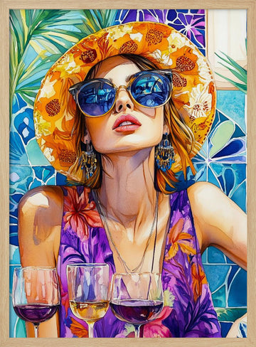 Vibrant Summer Style | Poster - Wood Frame Interior