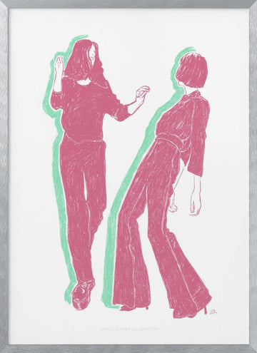 Jlr Dancing3 Copy | Poster - Silver Frame Interior