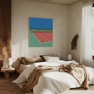 Tennis Court In the Desert | Canvas - Room Interior 2