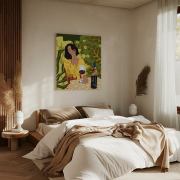 Pensive Woman Outdoors | Canvas - Room Interior 2