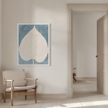 Soft Blue Fan Leaf | Canvas - Canvas Interior