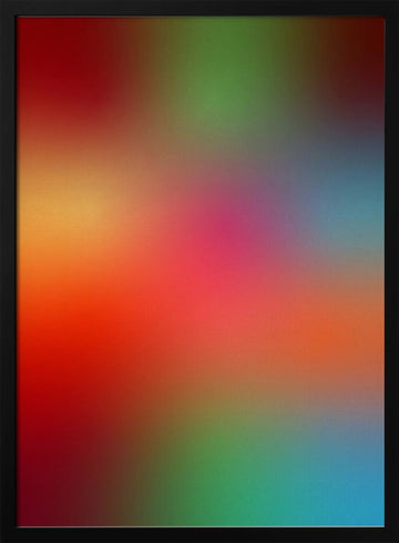Vibrant Color Gradient | Poster - Black Metal Frame Interior