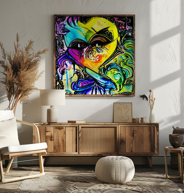 Vibrant Abstract Fusion | Poster - Room Interior 2